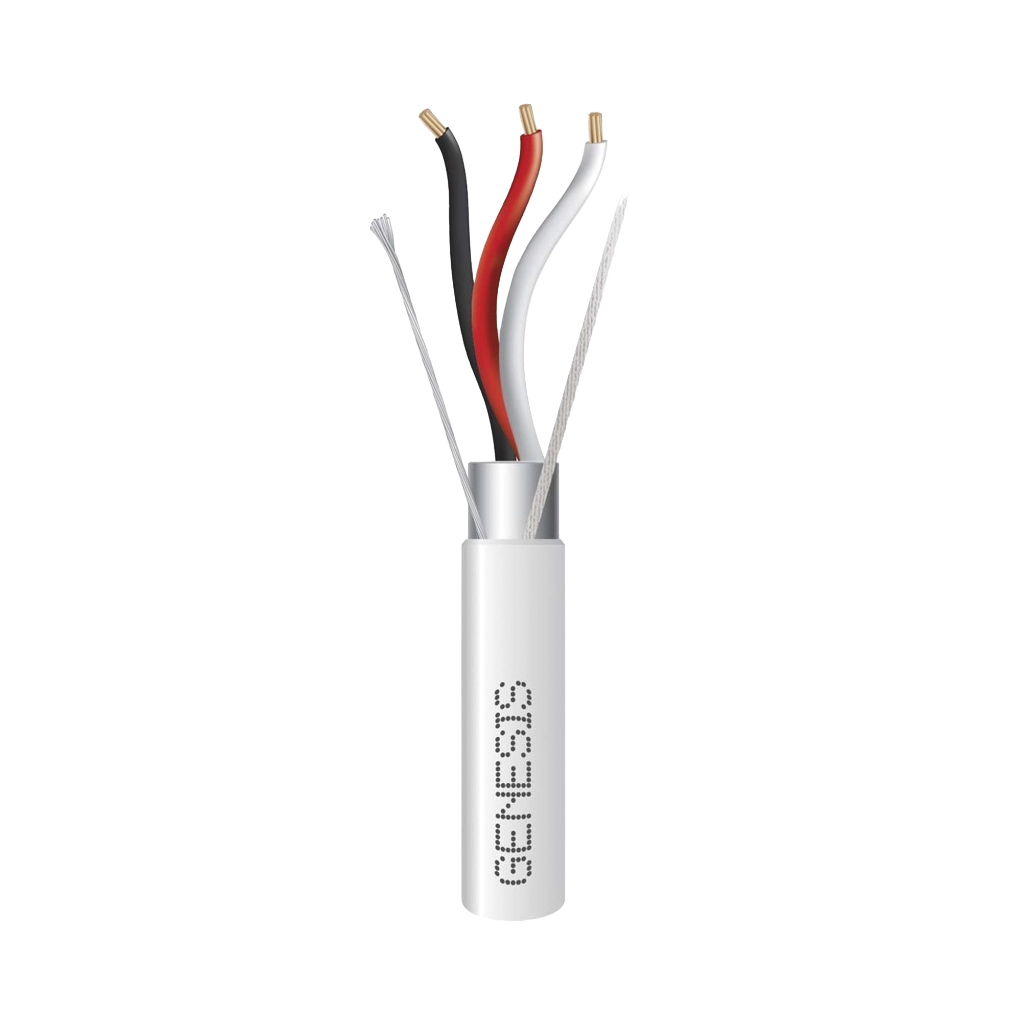 Bobina de 305 Metros de Cable 3 x 18 AWG / Plenum / BLINDADO / Tipo FPLP, CMP, CL3P / Color Natural / Para Aplicaciones en Sistemas de Seguridad, Audio, Control y otras Aplicaciones