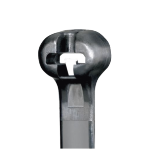 Cincho de Nylon 6.6 Dome-Top®, Con Lengí¼eta de Bloqueo de Acero Inoxidable, 305 mm largo x 4.7mm ancho, Color Negro, Exterior Resistente a Rayos UV, Paquete de 1000pz