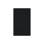 Placa de 6 puertos color negro