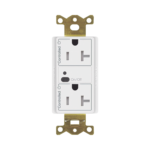 Receptáculo inalámbrico Lutron VIVE / 20 A, control inteligente en los 2 conectores.