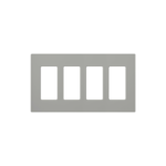 PLACA DE PARED COLOR GRIS, 4 ESPACIOS