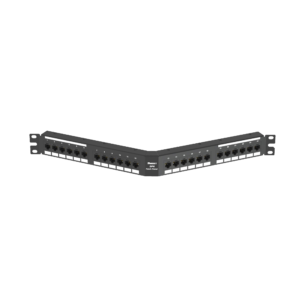 Panel de Parcheo de Impacto (110), Angulado, Categorí­a 6, de 24 Puertos, 1UR