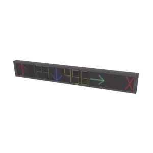 Guí­a de Estacionamiento Interior / Ideal para Pasillos y íreas de Control de Estacionamientos / RS485- RJ45 / Indicador Numérico / Flecha Dinámica / 9 Dí­gitos / 2 Direcciones