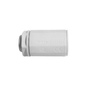Conector (Racor) de tuberí­a rí­gida a tuberí­a flexible (Diflex), PVC Auto-Extinguible, 20 mm, IP65