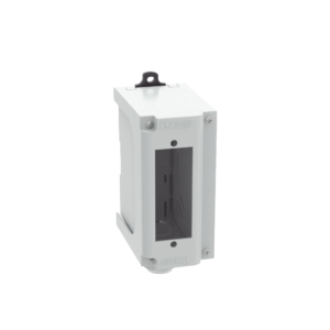 Panel de Parcheo Modular para Fibra óptica, de Instalación en Riel DIN Estándar de 35mm, Acepta Una Placa Acopladora FAP, Color Gris