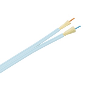 Cable de Fibra óptica de 2 hilos, Multimodo OM3 50/125 Optimizada, Interior, Tight Buffer 900um, No Conductiva (Dieléctrica), OFNP (Plenum), Precio Por Metro