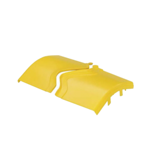 Tapa de Bajada Vertical Exterior de 45Âº, Para uso con Canaletas 12X4 FiberRunner™, Color Amarillo