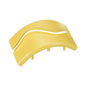 Tapa de Bajada Vertical Exterior de 90Âº, Para uso con Canaletas 6X4 FiberRunner™, Color Amarillo