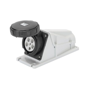 BASE DE SUPERFICIE ANGULADA 90° - IP67 - 3P+N+T 125A 480-500V 50/60HZ - NEGRO - 7H - CABLEADO A TORNILLO