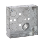 Caja Cuadrada 4 x 4"/Profundidad 1- 1/2"/ 10 Entradas de 1/2" y 6 TKO (1/2"-3/4").