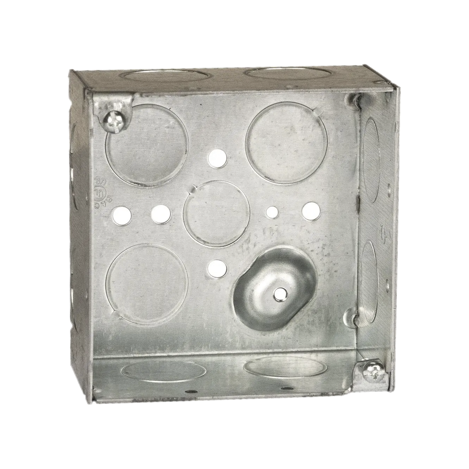 Caja Cuadrada Galvanizada de 4 x 4″ / Profundidad 2 1/8 / 11 Entradas ...