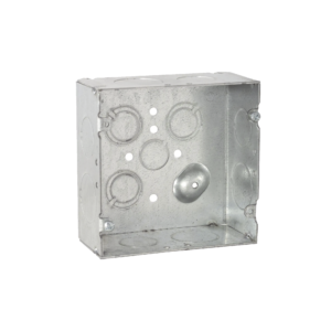 Caja Cuadrada 4 11/16" x 4 11/16"/ Profundidad 2- 1/8"/ 4 Entradas 1", 4 Entradas 3/4", 1 Entrada 1/2" y 3 TKO (1/2"-3/4").