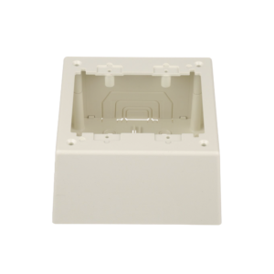 Caja de Pared Superficial Doble, con Divisor Opcional, uso Universal con Placas de Pared, Color Blanco Mate