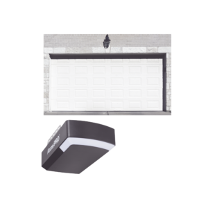 KIT COMPLETO Puerta D/ Garage 9x8 Pies / Cuadro Corto / Color blanco / Insulada / Incluye Motor FS1000APPRT / 1/2HP / Fuerte/Silencioso/Luz LED/Motor DC .