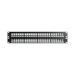 Patch Panel UTP Keystone de 48 puertos Modular (Vací­o) , Plano, 2UR, compatible con Jacks Keystone UTP Z-MAX® y MAX®