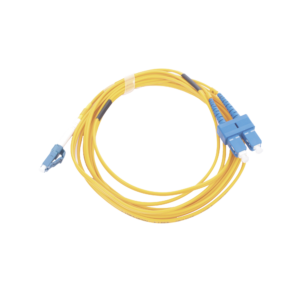 Jumper de Fibra óptica Monomodo 9/125 LC/UPC-SC/UPC, PVC, 2.0 mm, Dúplex, amarillo, 3 metros