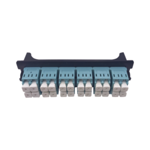 Placa acopladora para Distribuidor de Fibra óptica LP-ODF-8024, incluye 12 acopladores LC Duplex Para fibra Multimodo