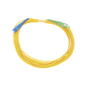 Jumper de Fibra óptica Monomodo SC/UPC - SC/APC Simplex, color amarillo 5 metros