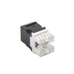 Módulo Jack Keystone Cat6 con terminación en ángulo 180 Âº  Color Negro