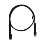 Mini Patch Cord Cat6 Ultra Slim 3 m Negro "“ Ahorra Espacio sin Organizadores, con Bota Flexible