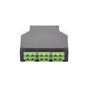 Distribuidor de Fibra óptica para Riel Din, 6 Acopladores SC/APC Duplex Monomodo con Charola de Empalme