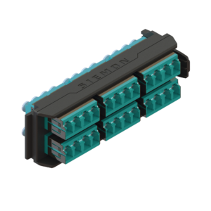 Placa Acopladora LightVerse, 12 Conectores Dúplex LC/UPC, Acepta hasta 24 fibras Multimodo OM3 y OM4  (No Shuttered)