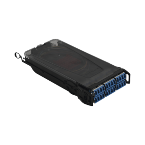 Cassette para empalme (Fusión) LightVerse, Hasta 24 fibras, Conectores  LC/UPC "Shuttered", para fibra Monomodo, 900um, 1 metro