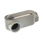 Caja oval roscada tipo LR de 3" larga(76.2  mm) Incluye tapa y tornillos.