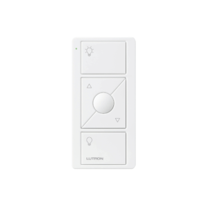 Control remoto PICO 3 botones encender/apagar, subir/bajar intensidad, color blanco, complemente con un atenuador Caseta, RA2, RadioRa2.