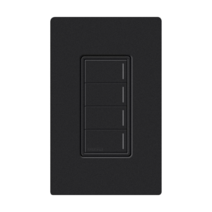 (RadioRa3) Botonera Sunnata Negro 4 escenas para Radio RA3, programe escenas diferentes en cada botón.