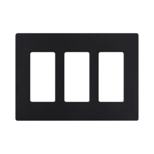 Tapa con 3 espacios, color negro mate.