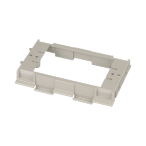 Soporte para Montaje de Faceplates en Canaleta T70, de PVC Rí­gido, Color Gris Internacional