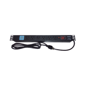 Tomacorriente Horizontal (PDU) de 6 contactos (NEMA 5-15R) + 2 USB para instalación en Rack de 19", 1UR, 125 Vca/ 15 A (THE0040091001001)