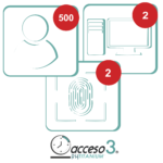 [BAJO PEDIDO] Licencia para software de Tiempo & Asistencia compatible con SISTEMAS DE NOMINA /  500 Empleados / 2 Relojes checadores / 2 PC / Acceso3 - TITANIUM
