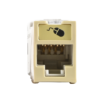 Jack UltraMAX Cat6A, UTP, Montaje híbrido en Placa de Pared (Plano y Angulado), Color Marfil, Punch Down