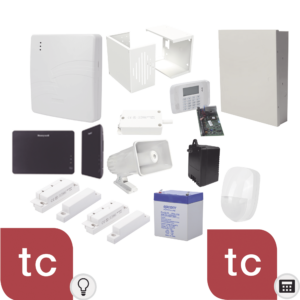 Kit de Sistema de Alarma con Sensores Cableados y Módulo de Automatizacion Z-Wave