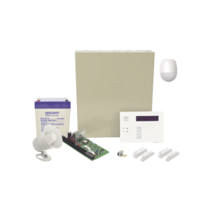 Sistema de Alarma Cableado con Sensores de Movimiento, Contactos de Puerta o Ventana y Sirena