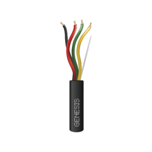 Bobina de Cable de 305m / 4 x 14 AWG / Cable DIRECT BURIAL / Color Negro / Para uso en Intemperie / Uso en Aplicaciones en Sistemas de Detección de Incendio y Sistemas de Evacuación