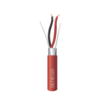 Bobina de 305 Metros de Alambre / 2 x 18 AWG / BLINDADO / Tipo FPLR / Color Rojo / Para Aplicaciones en Sistemas de Detección de Incendio y Sistemas de Evacuación