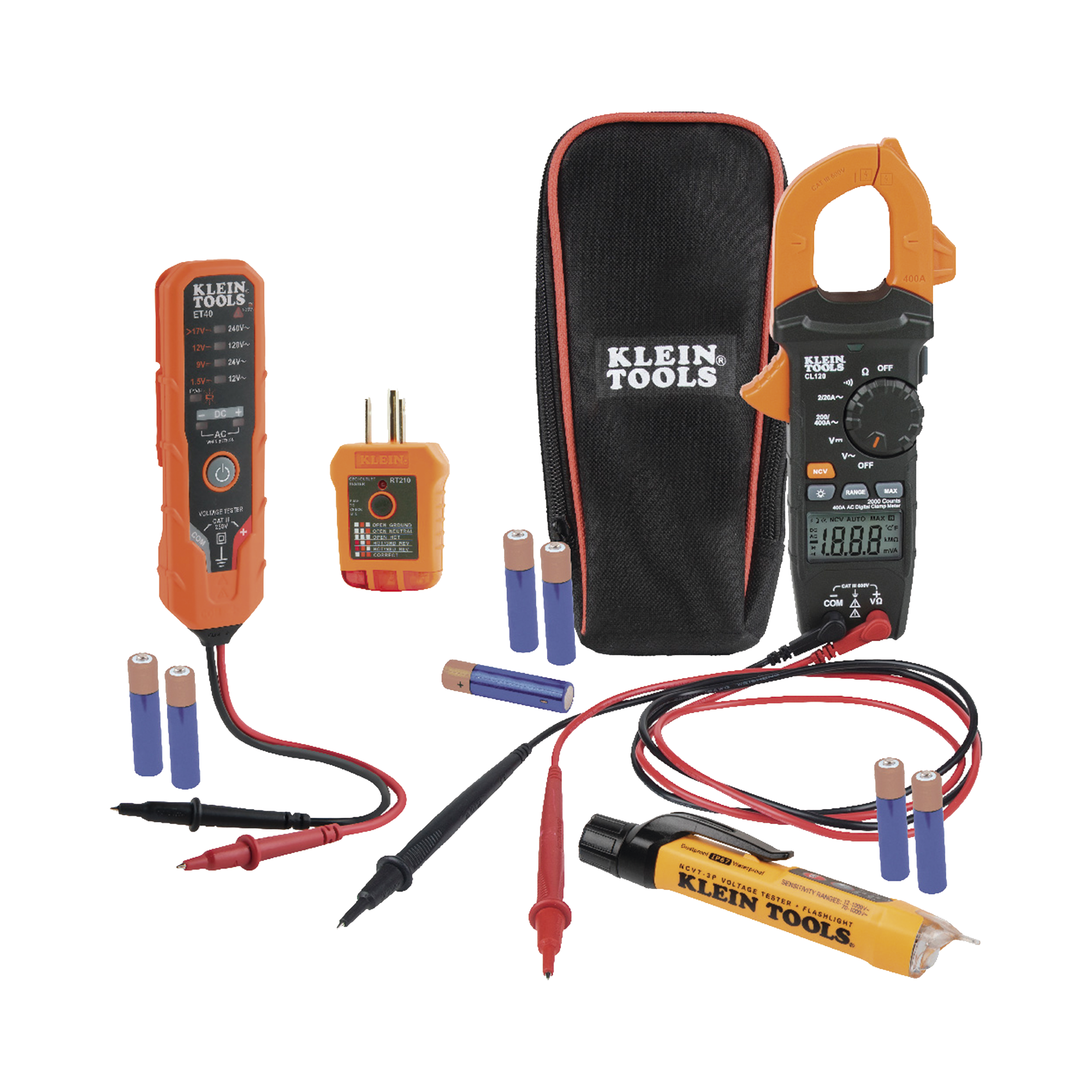 Kit de Prueba Eléctrica CL120+NCVT-3P+ET40+RT210