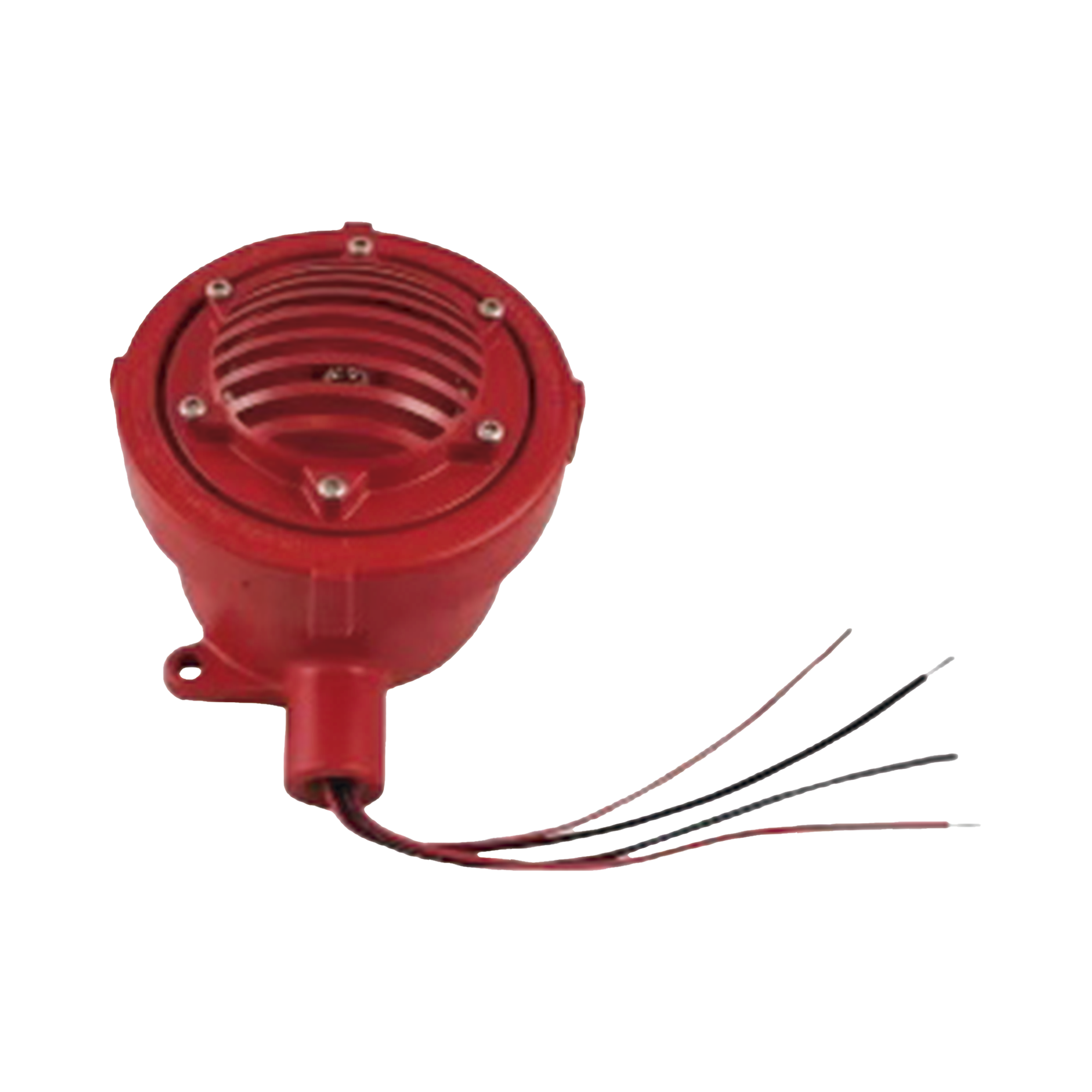 Bocina Vibratone a prueba de explosiones para exterior y ubicaciones peligrosas, 24 Vcd, roja