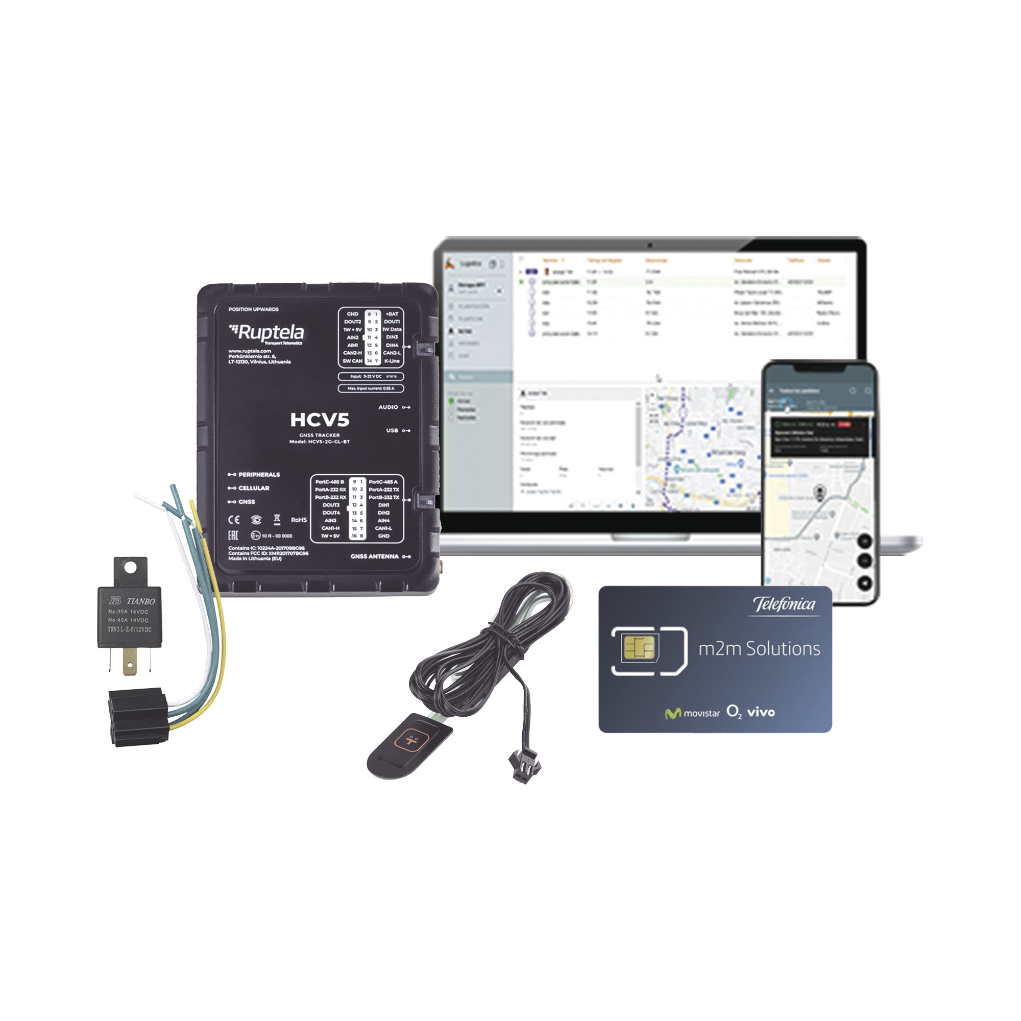 Kit de Localizador 4G LTE CATM1/ Incluye 1 MICROSIM25GPS y servicio de datos por 1 año / 1 EPCOMGPSMENSUAL / RELAY / Botón SOS