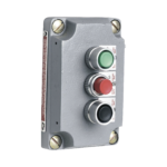 Cubierta para Estación de Control con Tres Botones Pulsadores Rojo-Verde-Negro. / Uso en íreas Clasificadas.