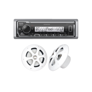 Kit de estéreo con Bluetooth KMR-M332BT |  más Par de bocinas KFC-1613MRW