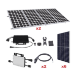 Kit Solar para Interconexión de 3.3 KW de Potencia Pico 220Vcc con Microinversor y 6 Módulos de 550 W (Incluye Montaje)