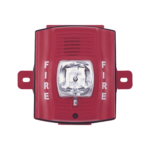 Sirena Estrobo Para Exterior De Dos Hilos Color Rojo Montaje Pared