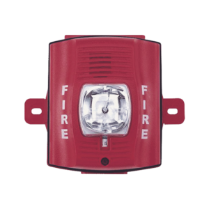 Sirena Estrobo Para Exterior De Dos Hilos Color Rojo Montaje Pared