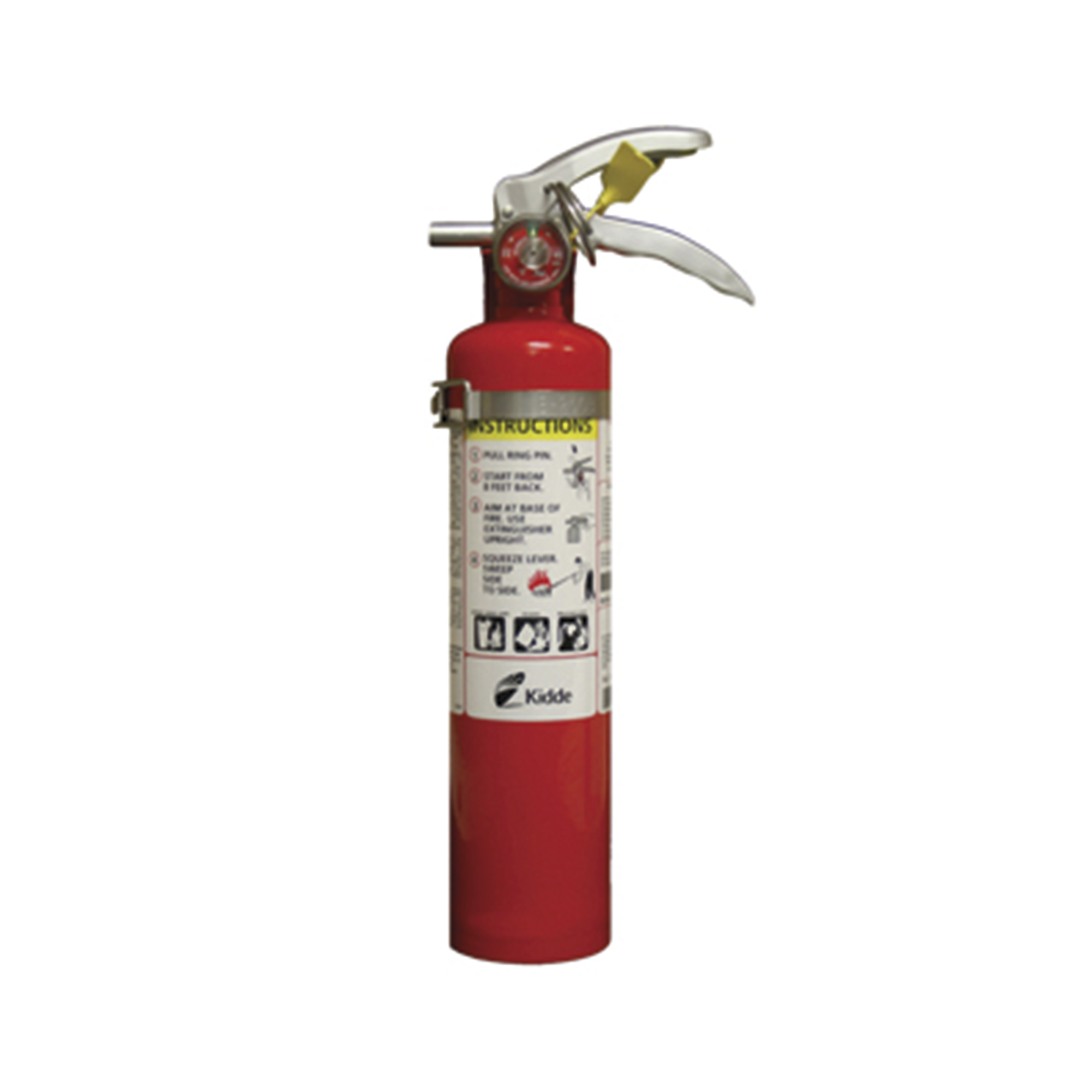 Extintor Desechable de Polvo Químico Seco â?? Fuegos Clase A, B y C â?? Talleres y Garaje â?? Pieza de 2 lb