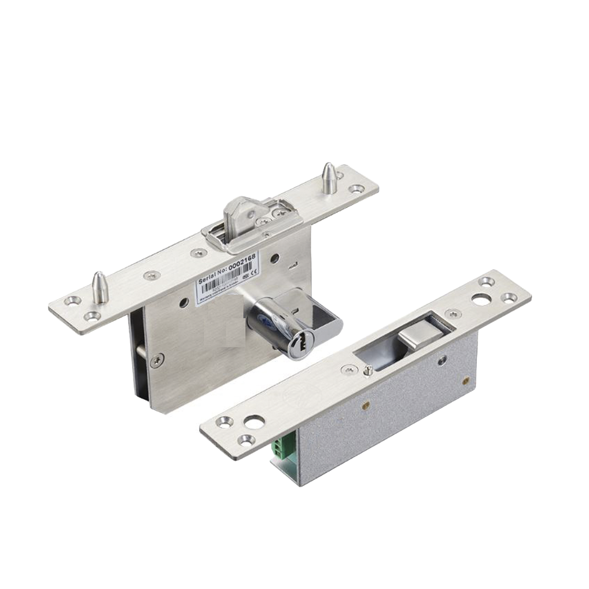 Cerradura eléctrica para puertas corredizas tipo gancho / apertura con llave ambos lados / Abierto en caso de falla/ IP65