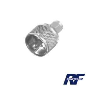 Adaptador en Lí­nea, de Conector SMA Macho a UHF Macho (PL-259), Ní­quel/ Oro/ Teflón.